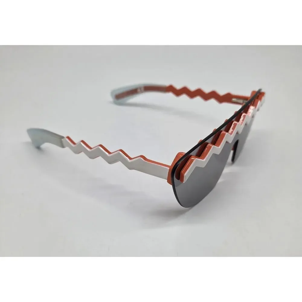 Kenzo X H&M Sunglasses‎ Collection Orange White Zig Zag